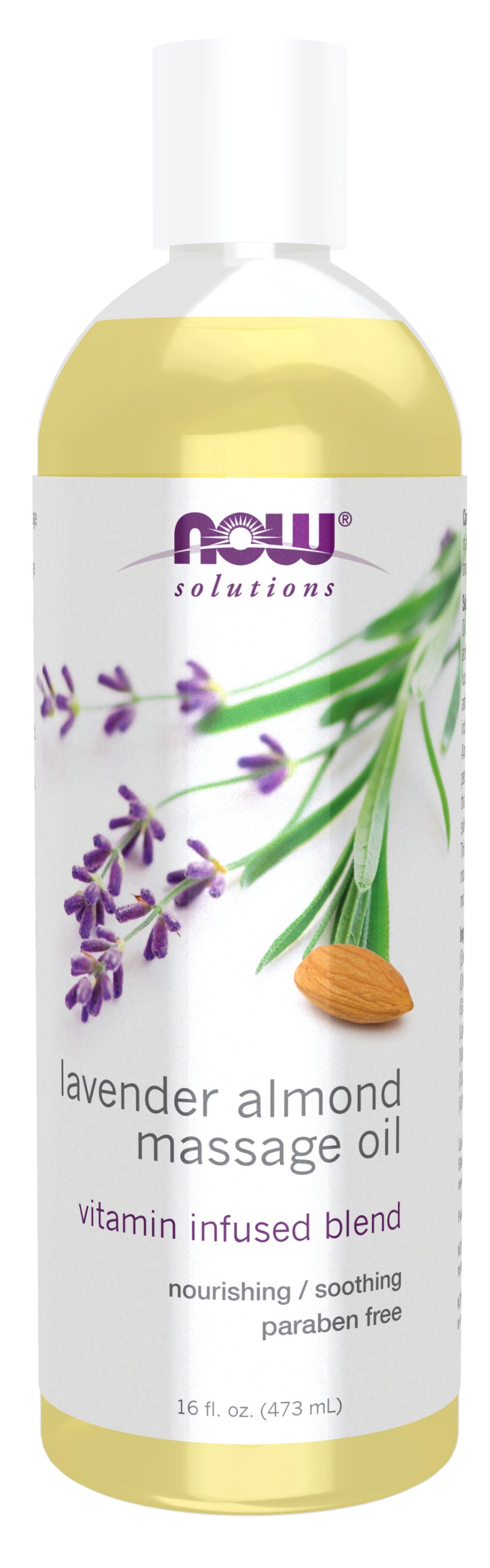 Now Solutions - Lavender Almond Massage Oil 16 fl oz (473 ml)