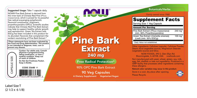 Pine Bark Extract 240 mg 90 Veg Capsules