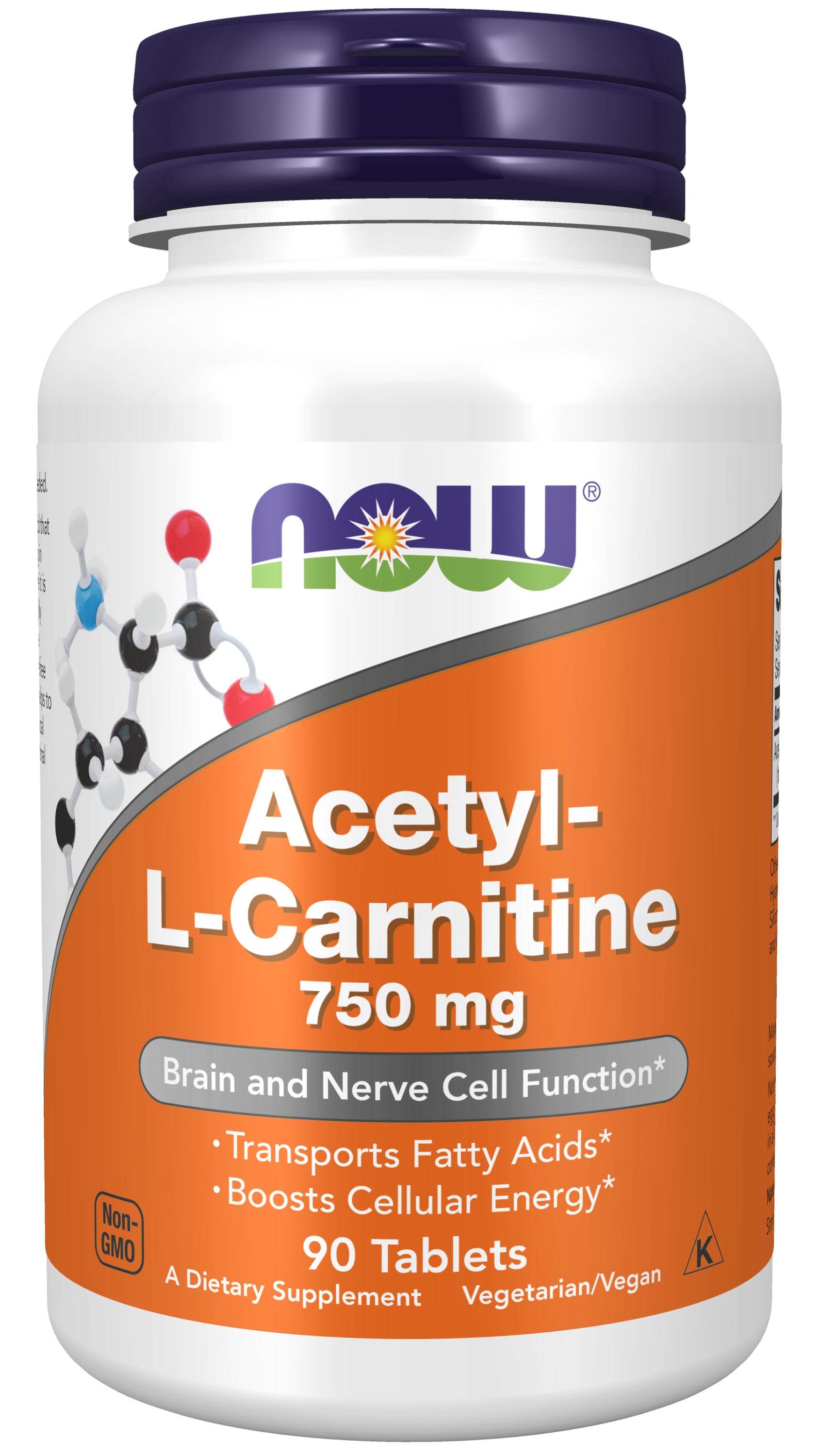 Acetyl-L-Carnitine 750 mg 90 Tablets | Brain & Nerve Support