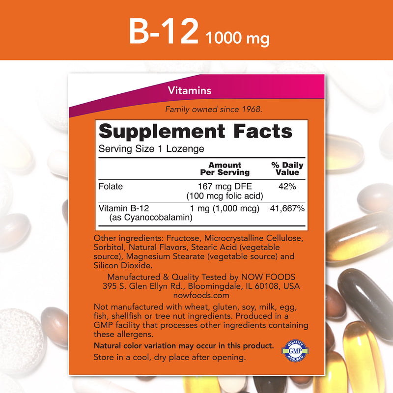 B-12 1,000 mcg 250 Lozenges