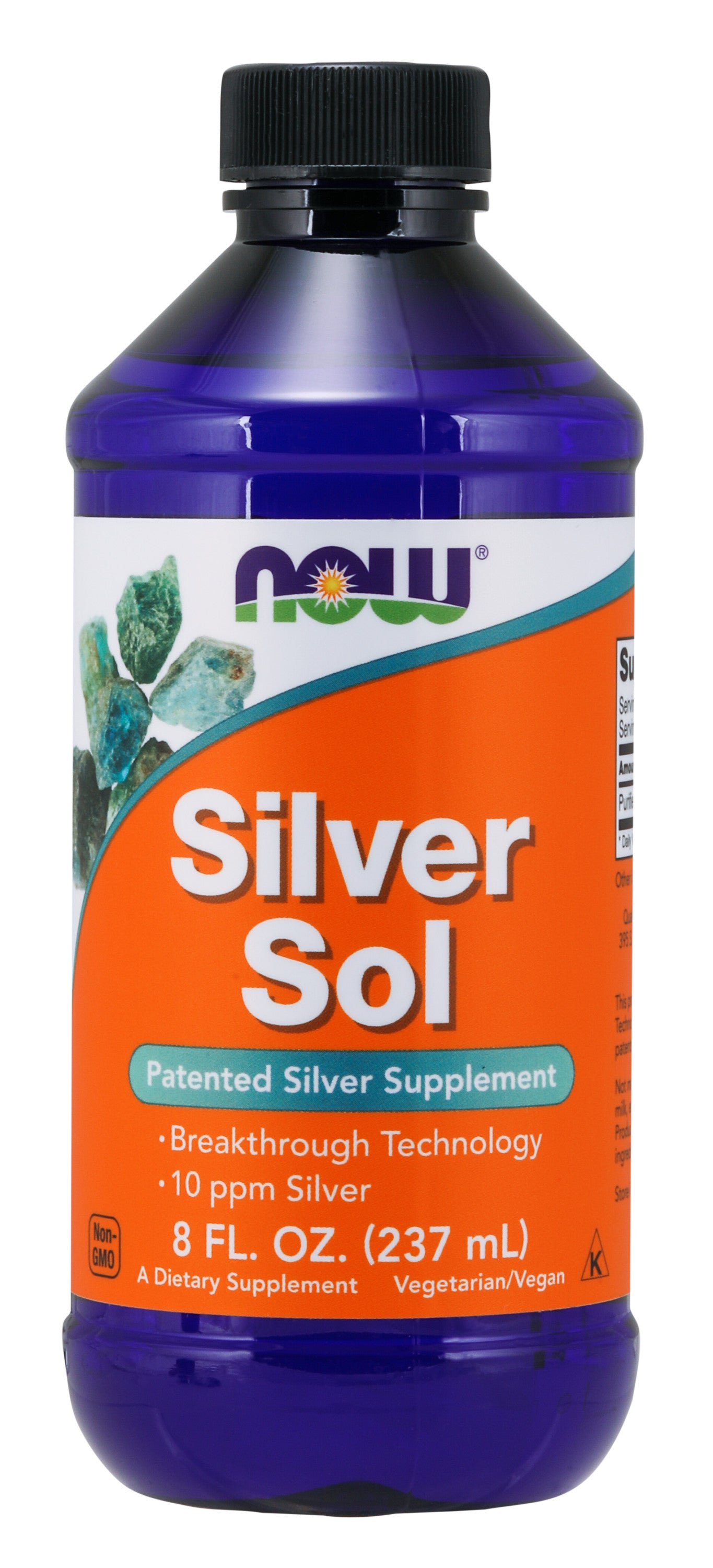 Silver Sol Solution Silver Sol 8 fl oz (237 ml), by NOW Foods