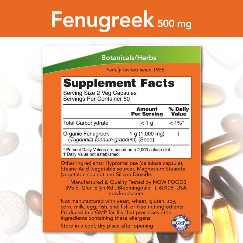 Fenugreek 500 mg 100 Veg Capsules