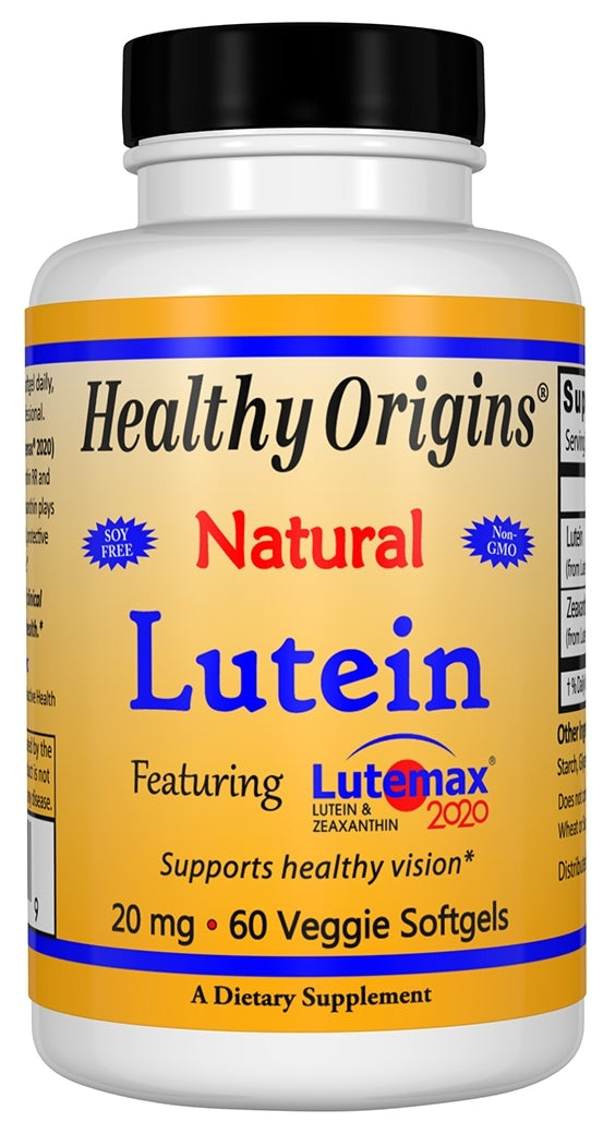 Natural Lutein 20 mg 60 Veggie Softgels