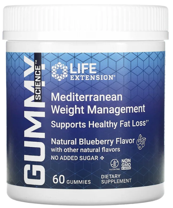 Gummy Science™ Mediterranean Weight Management, 60 Blueberry Gummies ...