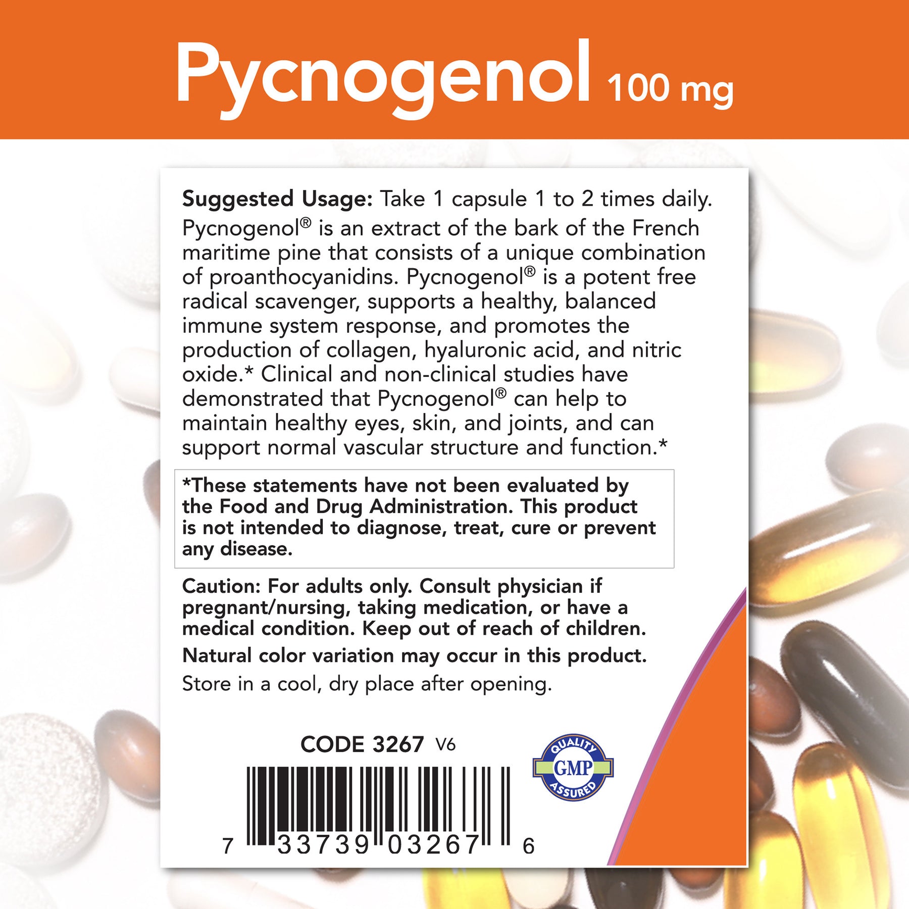 Yiest Image Pycnogenol 100 mg 60 Veg Capsules | Better Health International