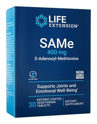 SAMe (S-Adenosyl-Methionine) 400 mg 30 Enteric Coated Tablets