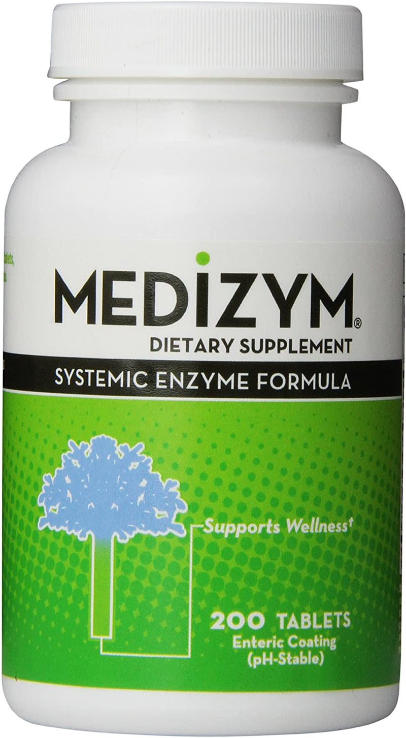 Systemic Tablets Medizym Systemic Enzyme Formula 200 Enteric - Coated Tablets