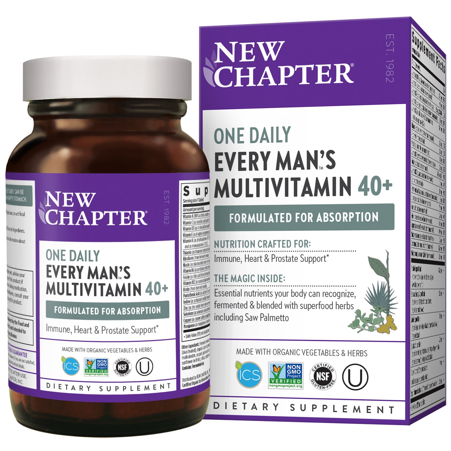 New Chapter Every Man's One Daily Multi 40+ 72 Tablets – Better Health ...