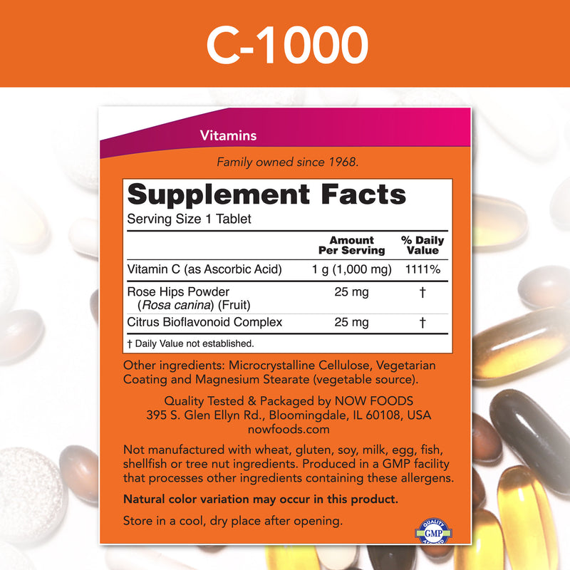 C-1000 With Rose Hips & Bioflavonoids 250 Tablets