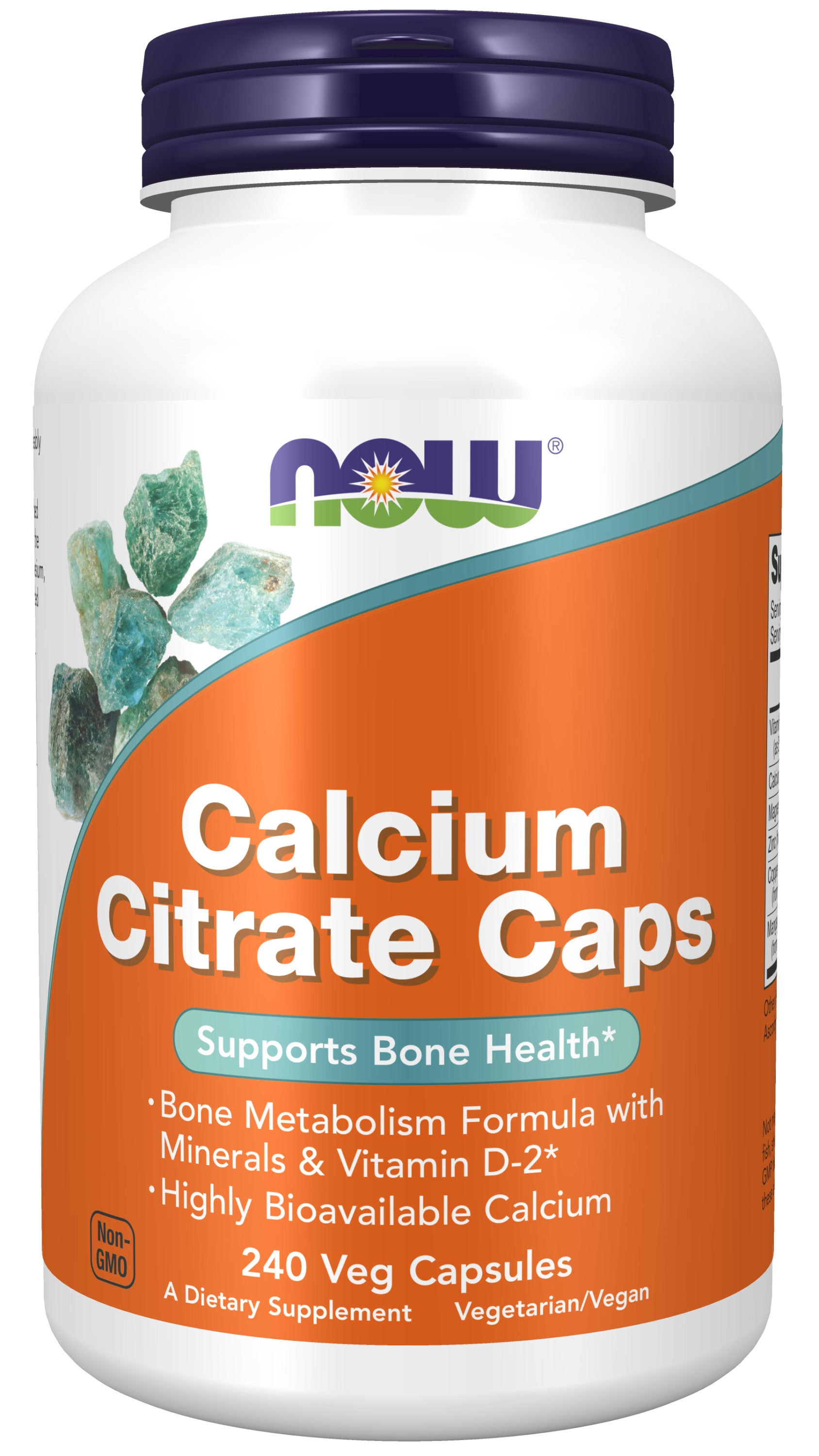 Calcium Citrate Caps 240 Veg Capsules | Supports Bone Health
