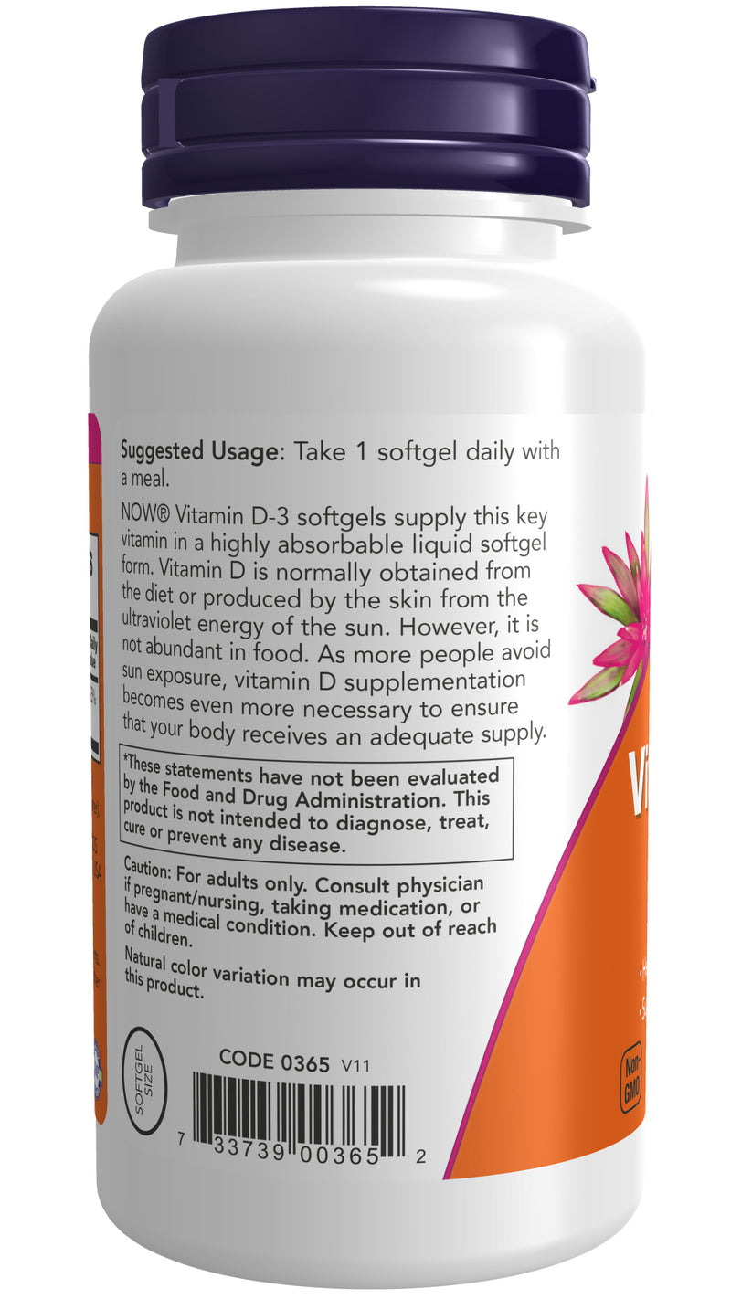 Vitamin D-3 1,000 IU 180 Softgels