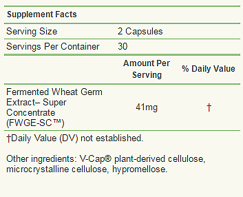 Metatrol Fermented Wheat Germ Extract 60 Vegetarian Capsules