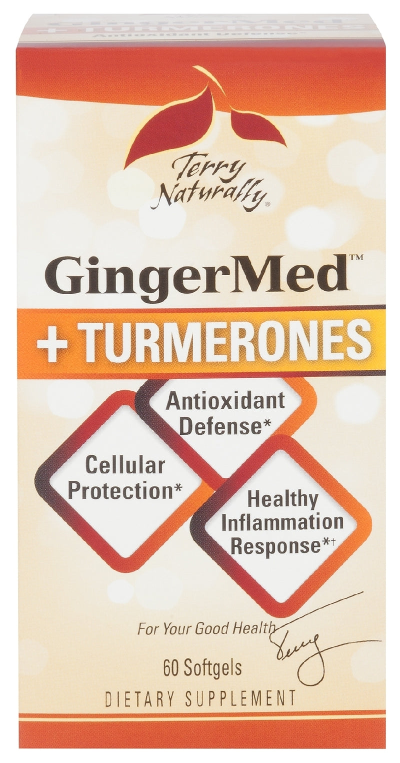 Terry Naturally GingerMed + Turmerones 60 Softgels