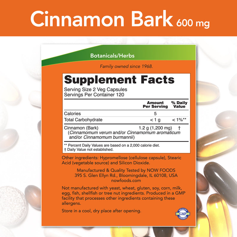 Cinnamon Bark 600 mg 240 Capsules