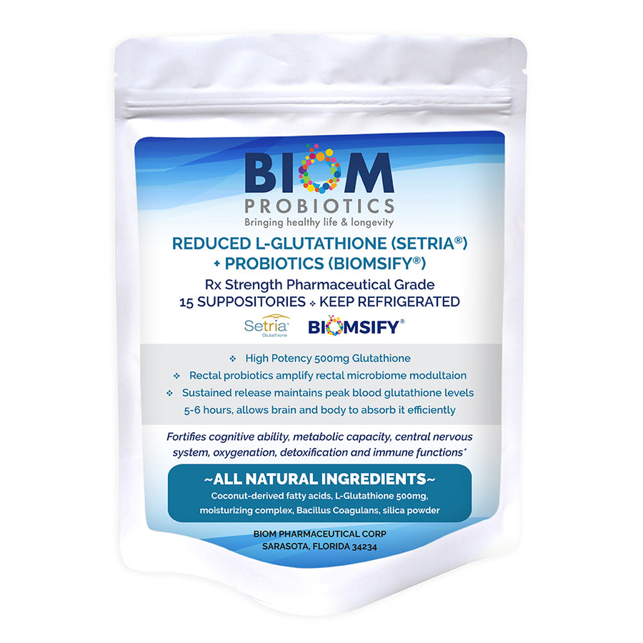 glutathione suppositories benefits L-Glutathione + Probiotic Suppository how to cycle ghk clinic supply vitamin C Size:10 x 8 ml