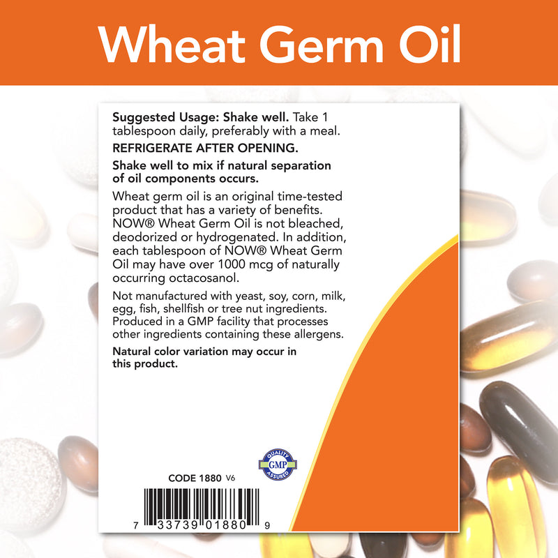 Wheat Germ Oil 16 fl oz (473 ml) | By Now Foods - Best Price