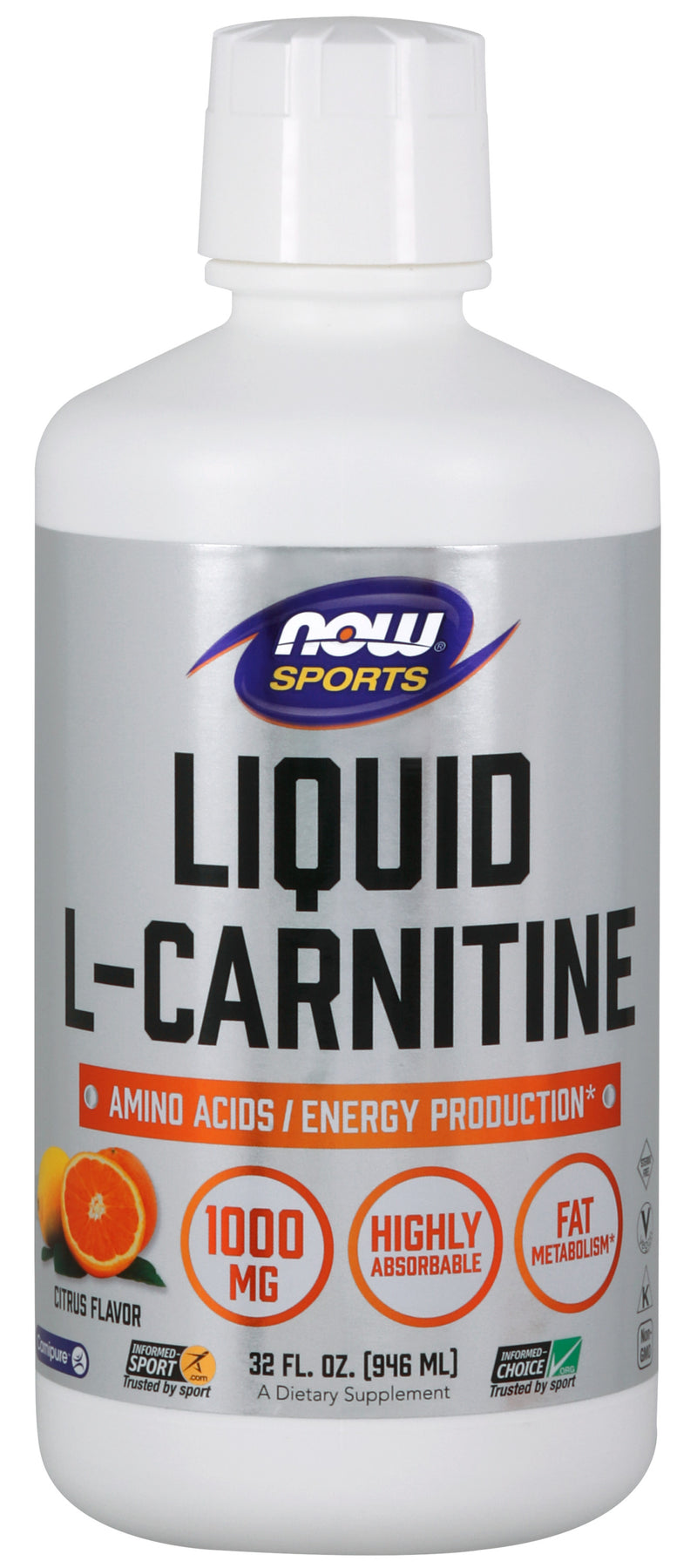 Now Sports, L-Carnitine Liquid Citrus Flavor 1000 mg 32 fl oz (946 ml) Better Health International Now Sports, L-Carnitine Liquid Citrus Flavor 1000 mg 32 fl oz (946 ml) Better Health International
