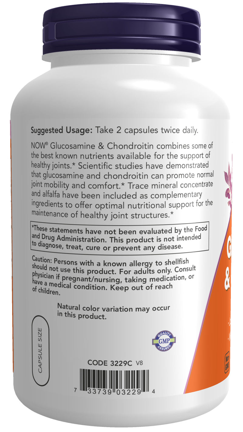 Glucosamine & Chondroitin Extra Strength 120 Tablets | By Now Foods - Best Price