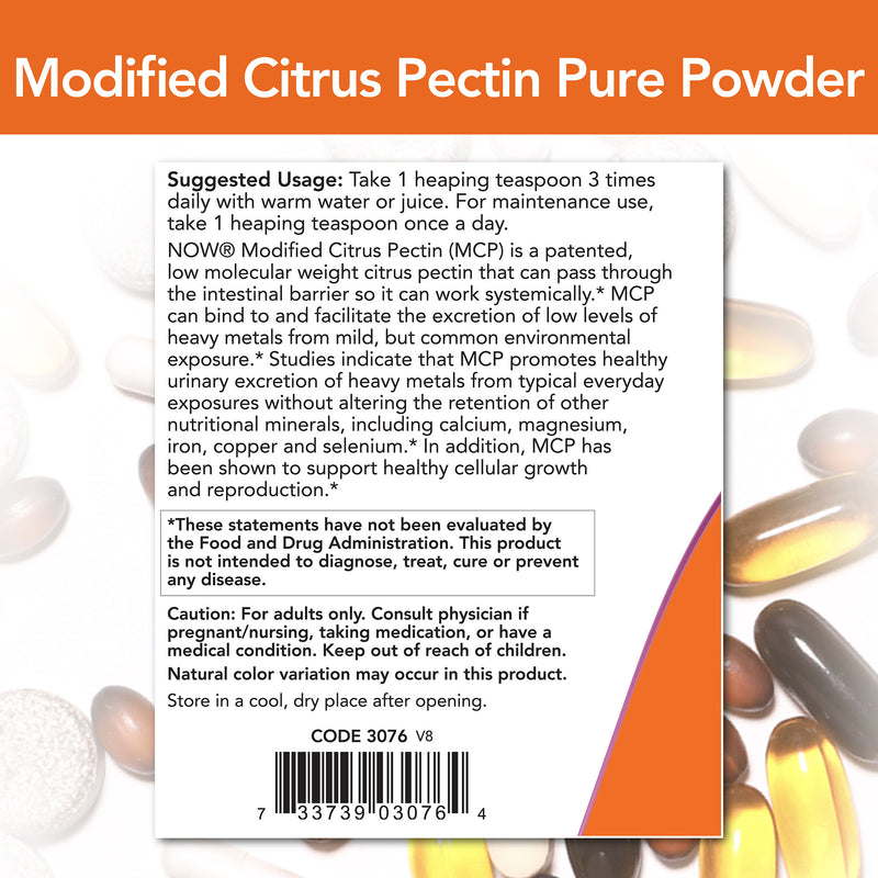 Modified Citrus Pectin Pure Powder 1 lb (454 g) | By Now Foods - Best Price