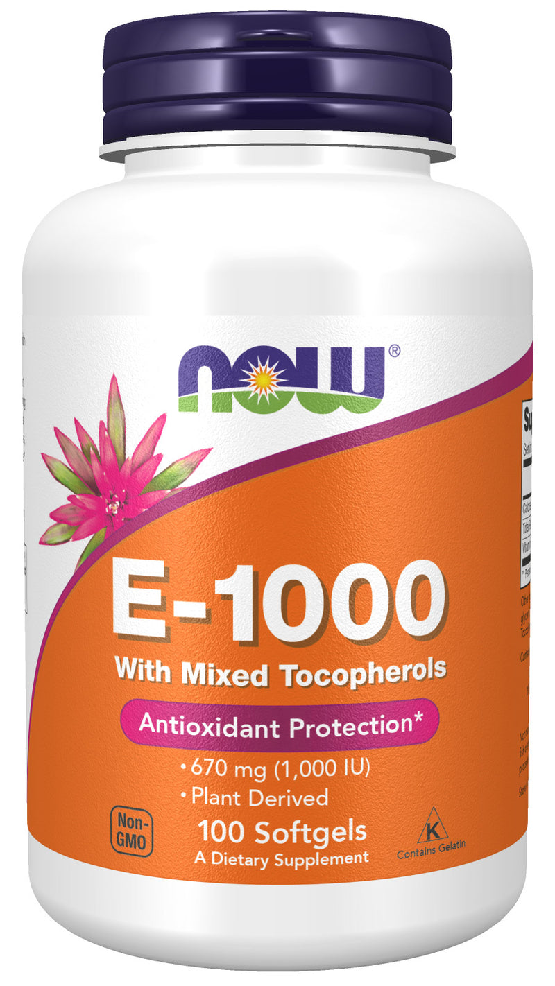 Natural E-1000 with Mixed Tocopherols 100 Softgels